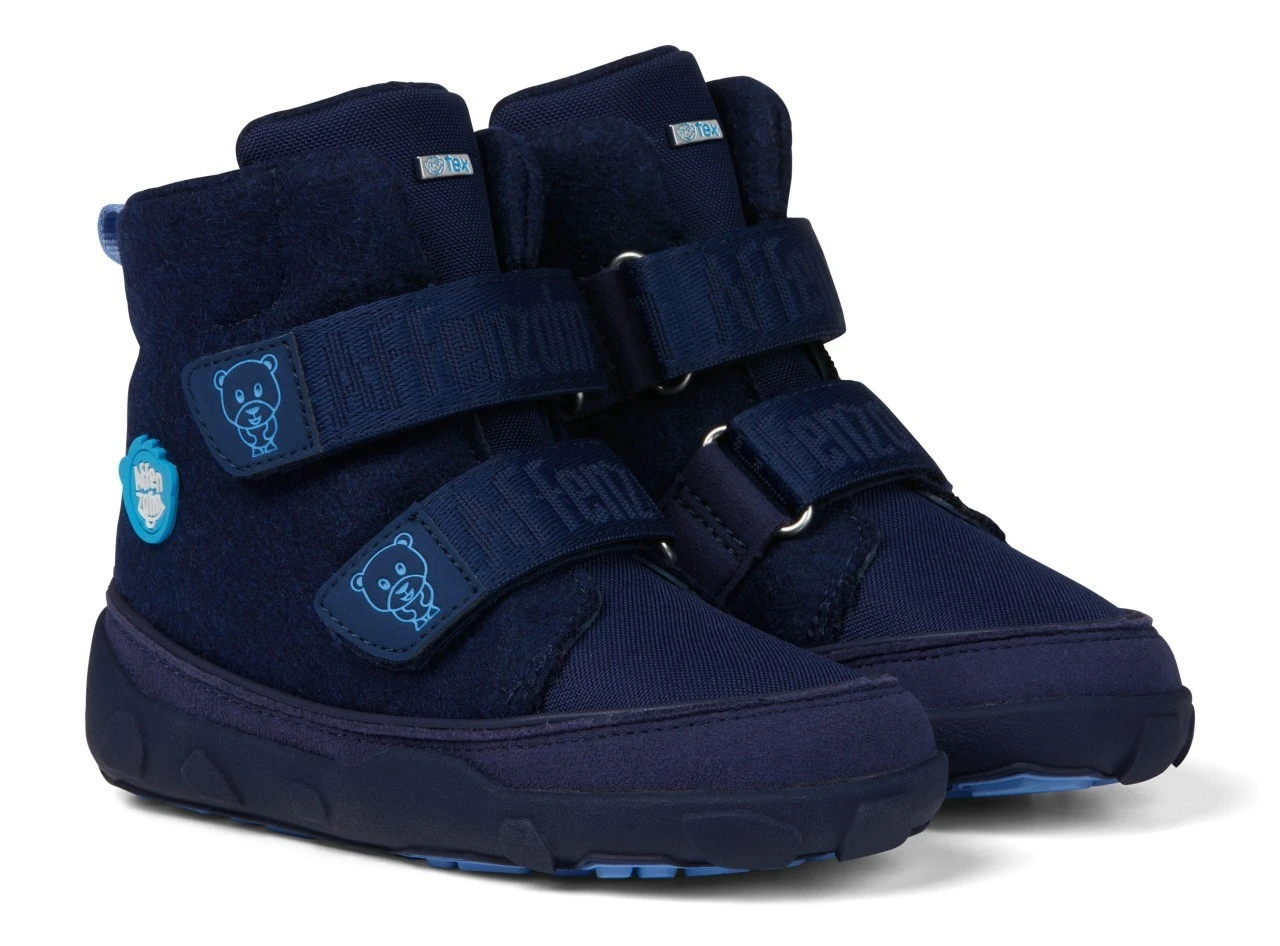 Affenzahn Winterstiefel Bär Wolle Comfy Walk Blau 1 Affenzahn Winterstiefel Bär Wolle Comfy Walk Blau