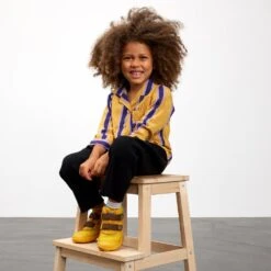 Affenzahn Tiger Happy Knit BOOTS Gelb Übergangsschuhe -Kleine Welt Verkauf Affenzahn AFZ SHS Tiger 16 1280x1280