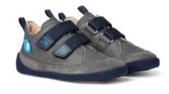 Affenzahn Kinderschuhe Bär Grau/blau Leder