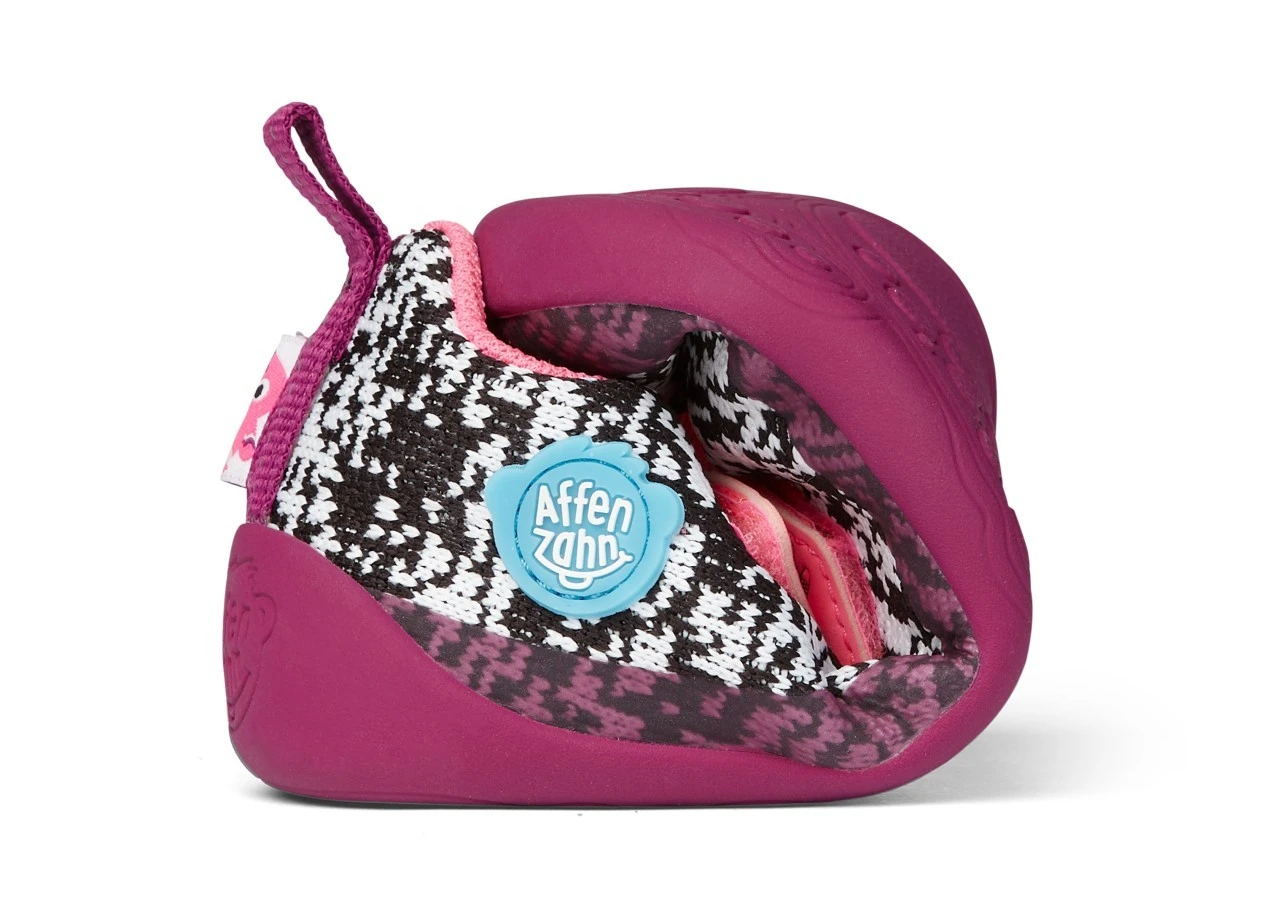 Affenzahn Flamingo Black/white/pink SNEAKER Knit Barfußschuhe 3 Affenzahn Flamingo Black/white/pink SNEAKER Knit Barfußschuhe – Bild 3