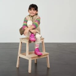 Affenzahn Flamingo Happy Knit BOOTS Pink Übergangsschuhe -Kleine Welt Verkauf Affenzahn SHS 40035 Flamingo 4 1280x1280