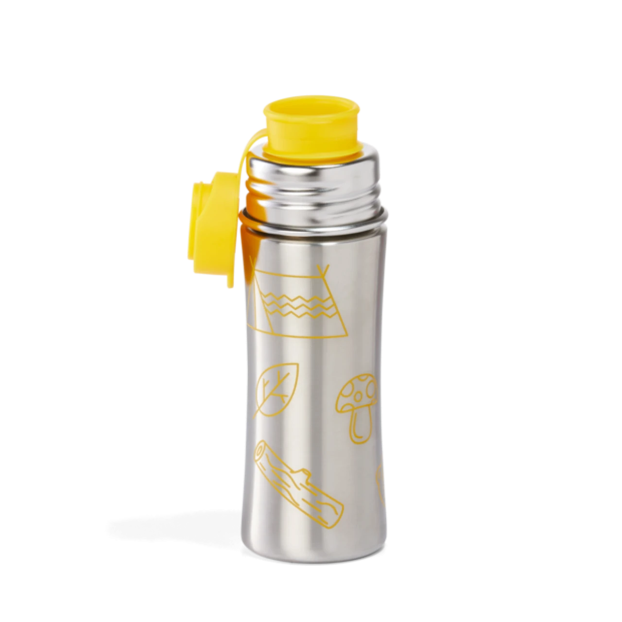 AFFENZAHN AFZ-BOT-001-001 Edelstahl-Trinkflasche Tiger Silber Gelb 2 AFFENZAHN AFZ-BOT-001-001 Edelstahl-Trinkflasche Tiger Silber Gelb – Bild 2