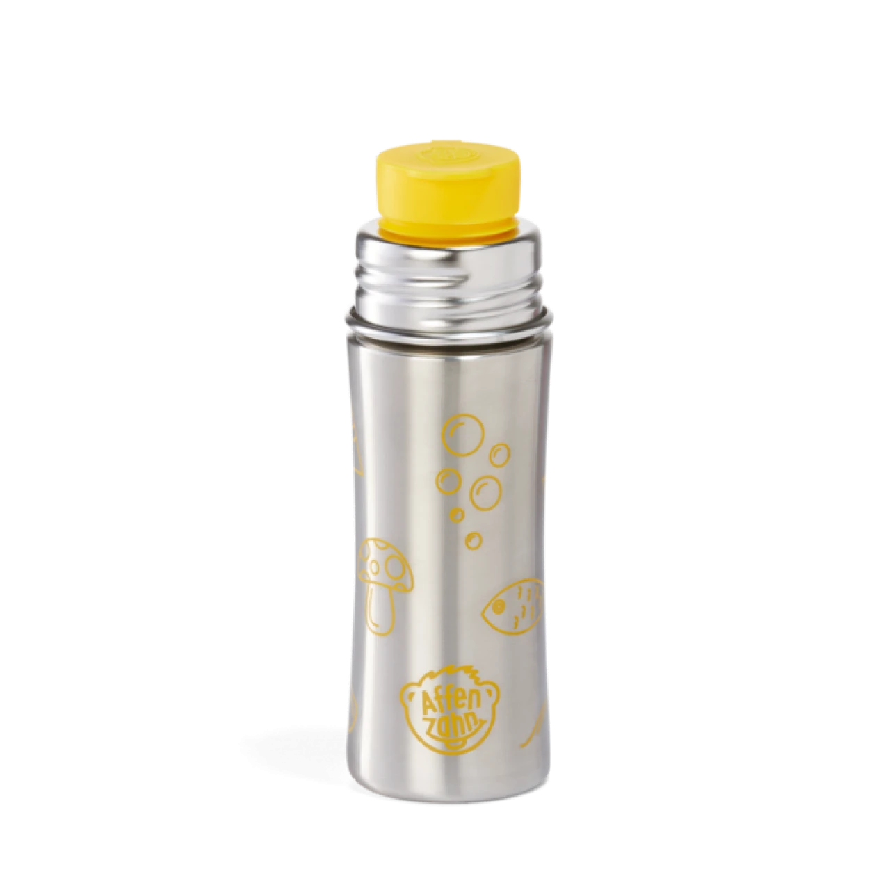 AFFENZAHN AFZ-BOT-001-001 Edelstahl-Trinkflasche Tiger Silber Gelb 1 AFFENZAHN AFZ-BOT-001-001 Edelstahl-Trinkflasche Tiger Silber Gelb