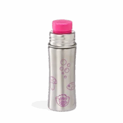 AFFENZAHN AFZ-BOT-001-006 Edelstahl-Trinkflasche Eule Silber Pink