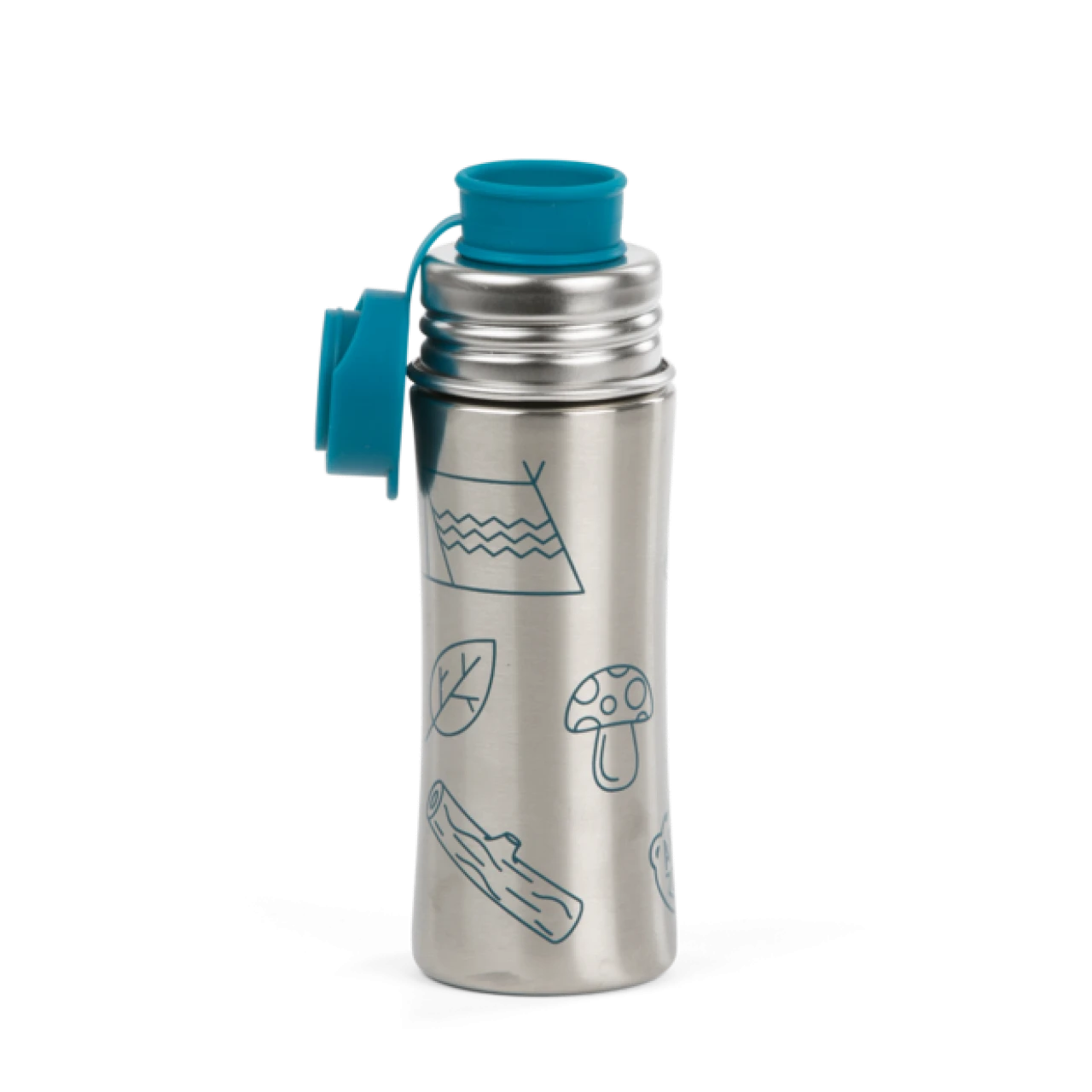 AFFENZAHN AFZ-BOT-001-347 Edelstahl-Trinkflasche Hai Silber Petrol 3 AFFENZAHN AFZ-BOT-001-347 Edelstahl-Trinkflasche Hai Silber Petrol – Bild 3