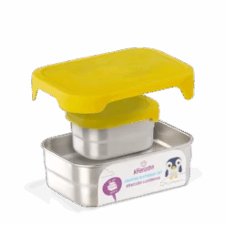 AFFENZAHN AFZ-LBX-001-001 Edelstahl-Brotdosen-Set Tiger Silber Gelb